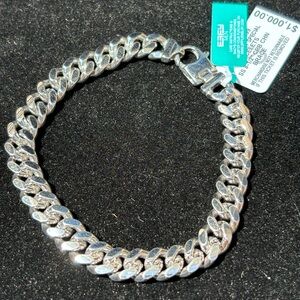 NEW EFFY 925 Sterling Silver Cuban Link Bracelet. $1,000 Retail